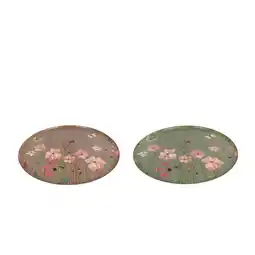 Marskramer Dienblad floral 2 assorti metaal 34x34x1,5cm aanbieding