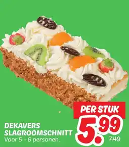 Dekamarkt Dekavers slagroomschnitt aanbieding