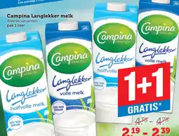 Coop Campina Langlekker melk aanbieding