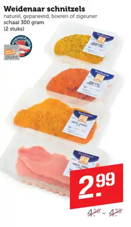 Coop Weidenaar schnitzels aanbieding