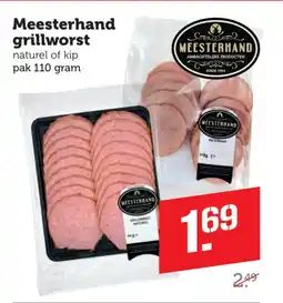 Coop Meesterhand grillworst aanbieding