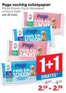 Coop Page vochtig toiletpapier aanbieding