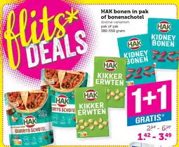 Coop HAK bonen in pak of bonenschotel aanbieding
