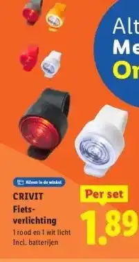Lidl CRIVIT Fiets- verlichting aanbieding