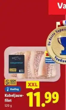 Lidl Kabeljauw- filet aanbieding