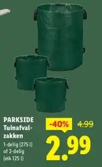 Lidl PARKSIDE Tuinafval-zakken aanbieding