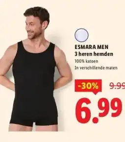 Lidl ESMARA MEN 3 heren hemden aanbieding
