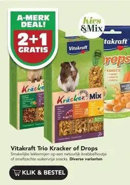 Discus Vitakraft Trio Kracker of Drops aanbieding