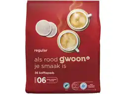 Hoogvliet G'woon Koffiepads regular aanbieding