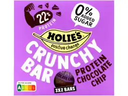Hoogvliet Holies Crunchy bar protein chocolate chip aanbieding