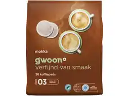 Hoogvliet G'woon Koffiepads mokka aanbieding