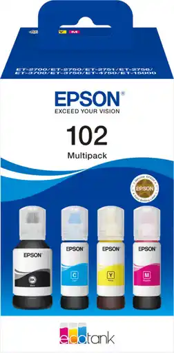 Coolblue Epson 102 Inktflesjes Combo Pack Kleur aanbieding