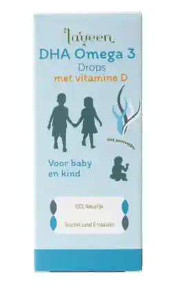 De Online Drogist Laveen DHA Omega 3 Drops met Vitamine D aanbieding
