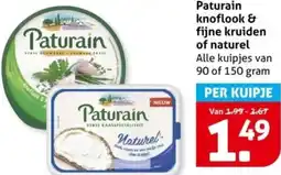 Hoogvliet Paturain knoflook & fijne kruiden of naturel aanbieding