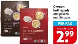 Hoogvliet G'woon koffiepads aanbieding