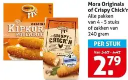 Hoogvliet Mora Originals of Crispy Chick'n aanbieding
