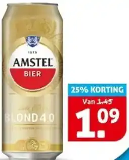 Hoogvliet Amstel bier blond 4,0 aanbieding