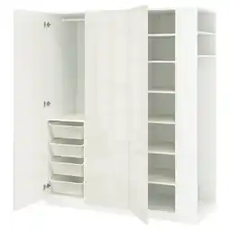 IKEA Pax / fardal Kledingkastcombinatie, wit hoogglans wit/wit, 170x60x201 cm aanbieding