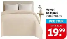 Hoogvliet Velvet bedsprei aanbieding