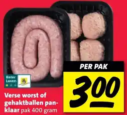 Nettorama Verse worst of gehaktballen panklaar aanbieding