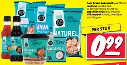Nettorama Sum & Sam kokosmelk, woksaus, gebakken uitjes of kroepoek aanbieding