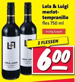 Nettorama Lola & Luigi merlot tempranillo aanbieding