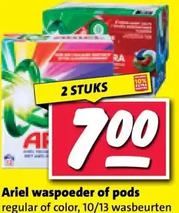 Nettorama Ariel waspoeder of pods aanbieding