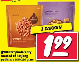 Nettorama Gwoon pinda's dry roasted of katjang pedis aanbieding