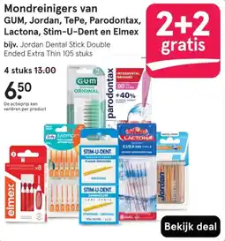 Etos Mondreinigers van GUM, Jordan, TePe, Parodontax, Lactona, Stim-U-Dent en Elmex aanbieding