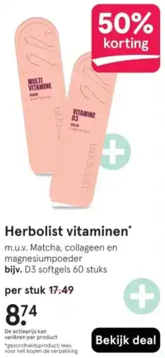 Etos Herbolist vitaminen aanbieding