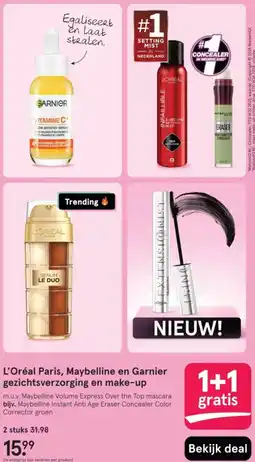 Etos L'Oréal Paris, Maybelline en Garnier gezichtsverzorging en make-up aanbieding