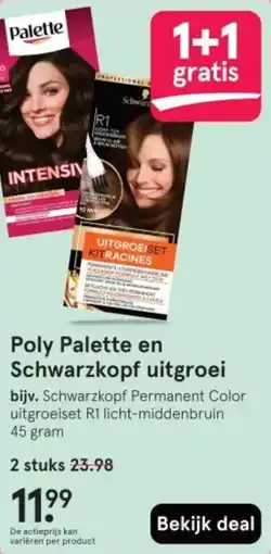 Etos Poly Palette en Schwarzkopf uitgroei aanbieding
