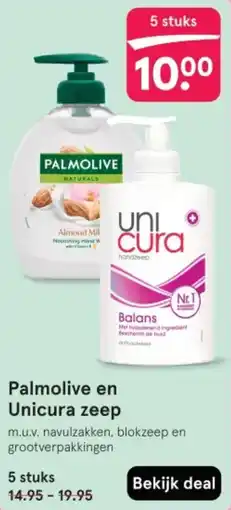 Etos Palmolive en Unicura zeep aanbieding