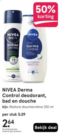 Etos NIVEA Derma Control deodorant, bad en douche aanbieding