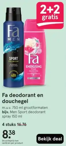 Etos Fa deodorant en douchegel aanbieding