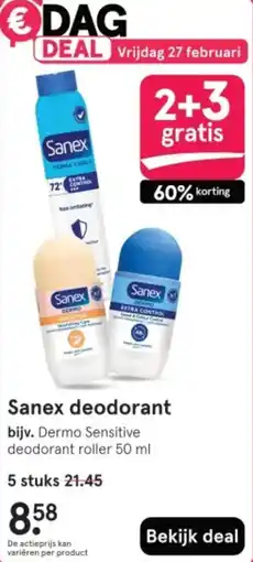 Etos Sanex deodorant aanbieding