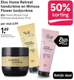 Etos Etos Home Retreat handcrème en Mimosa Flower bodycrème aanbieding