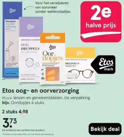 Etos Etos oog en oorverzorging aanbieding