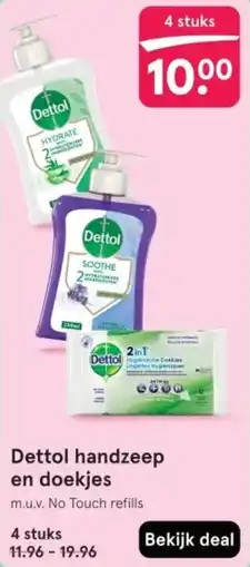 Etos Dettol handzeep en doekjes aanbieding