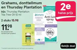 Etos Grahams, donttellmum en Thursday Plantation aanbieding