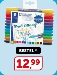 Boekenvoordeel Staedtler brush letter duo penseel lettering aanbieding