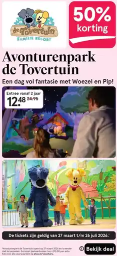 Etos Avonturenpark de Tovertuin aanbieding
