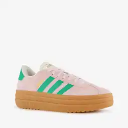 Scapino Adidas VL Court Bold suede dames sneakers roze groen aanbieding