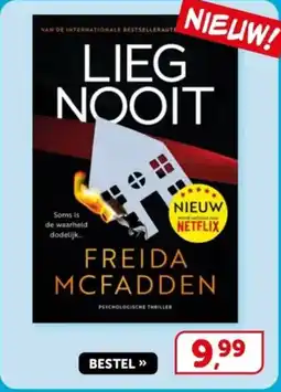 Boekenvoordeel Freida Mcfadden Psychologische thriller aanbieding
