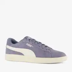 Scapino Puma Smash suede heren sneakers grijs blauw aanbieding
