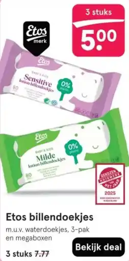 Etos Etos billendoekjes aanbieding