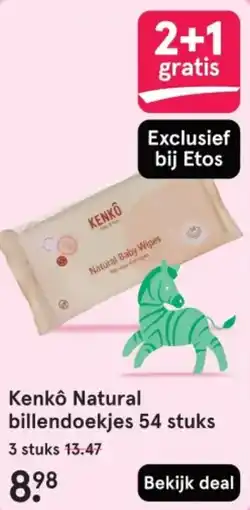 Etos Kenkô Natural billendoekjes aanbieding
