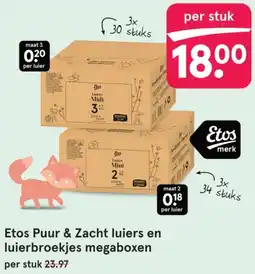 Etos Etos Puur & Zacht luiers en luierbroekjes megaboxen aanbieding