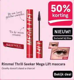 Etos Rimmel thrill seeker mega lift mascara aanbieding