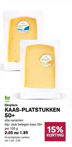 Ekoplaza Ekoplaza kaas-platstukken 50+ aanbieding